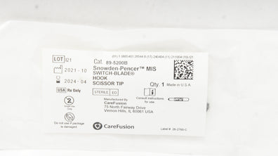 CareFusion 89-5200B Snowden-Pencer MIS Switch - Balde Hook Scissor Tip (x)